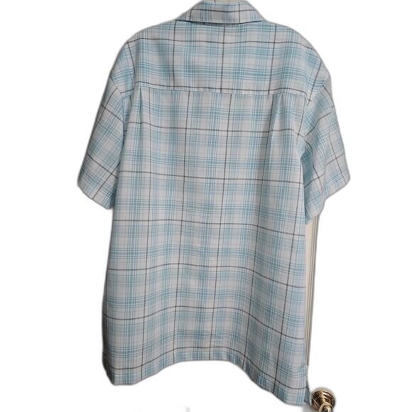 Haggar Men's Short Sleeve Button Down Size L - Picture 2 of 6